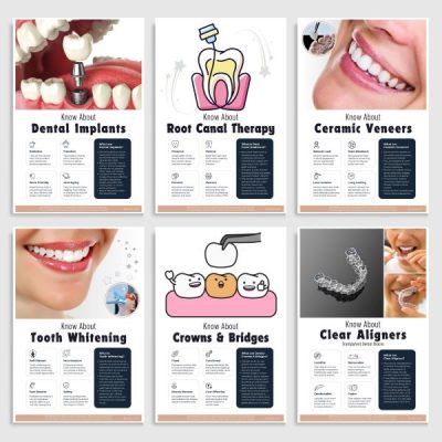 Dental Posters for Clinic Waiting Room | Set of 6