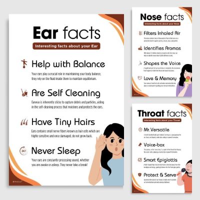 ENT Hospital Clinic Posters | Set of 3