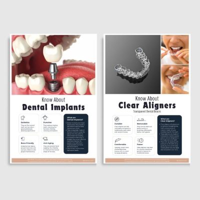 Dental Implant and Clear Aligners Poster - set of 02