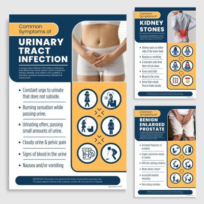 Urology Clinic Hospital posters, set of 3